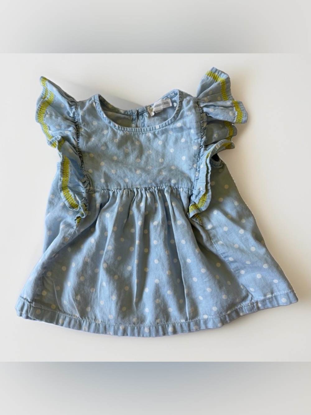 Tucker & Tate Baby Girls 3 Months Polka Dot Ruffle Flutter Dress 3M Cottagecore